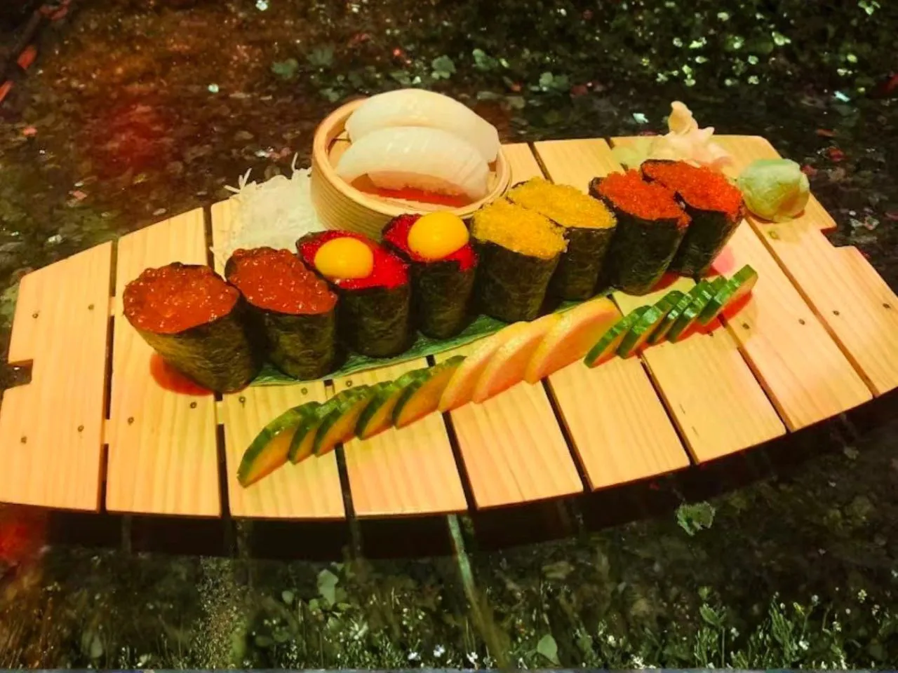 Assorted nigiri and gunkan sushi platter at Yamato Asian Bistro Inc, a Asian Fusion Restaurant in Spencer